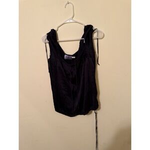 Vintage Women's Y2K Juicy Couture Blouse Too Size 8 Black